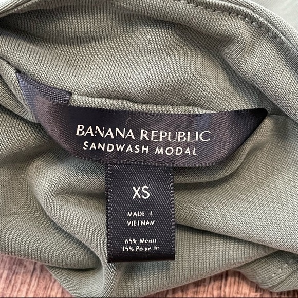 Banana Republic Olive Green Sleeveless Shirt Size Extra Small - Picture 3 of 5